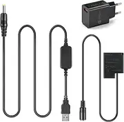 Raeisusp 5V USB Cable DC 8.4V DMW-DCC15 + DMW-BLH7 Dummy Battery + QC3.0 USB Power for Panasonic Lumix DMC-GM1 GM5 GF7 GF8 GF9 LX10 LX15 Camera