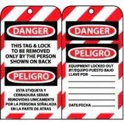 NMC SPLOTAG1 This Bilingual Lockout Tag & Lock To Be Removed Only By The Person