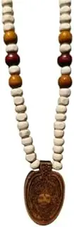 Khatu Shyam Tulsi Beads mala Wooden Beads Kanthi Mala Pack of 1 Brown Beige Off White Khaatu Shyam mala