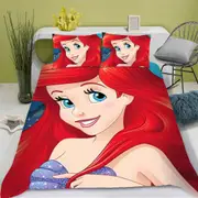 c258 Mermaid Ariel 100% Polyester 3D Children'S Printed Bedding Set Duvet Cover Anime Home Decor Suitable For Children And Adults ee258