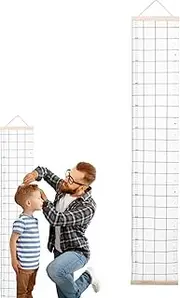 Kids Measuring Chart for Wall, Canvas Growth Chart for Wall, Measuring Ruler Hangable Waterproof Removable, Bedroom Nursery Decoration for Boys Girls