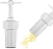 1.2X2.5" Garlic Press Screw Masher - Plastic Garlic Crusher Squeezer Mincer, Whi