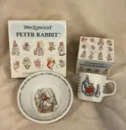 Vintage Wedgewood Peter Rabbit Beatrix Potter 2pc Children’s Dining Set