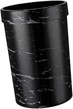 Ｂｅｓｇａ Waste Can Rubbish Bin Practical Large Multipurpose Trash Can Garbage Can for Bedroom Kitchen Bathroom Washroom Craft Room, 18cmx29.5cm Black