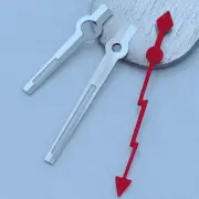 Red Lightning Second Hand with Red Pointed Watch Hands and Lume Silver Trim for