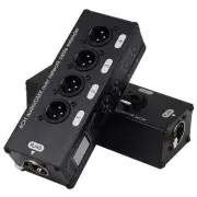 1Pair 4-Channel 3-Pin XLR or 6.3Mm Audio and over Cable Extender,DMX512 7622