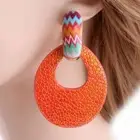Flash Leather Earrings Colorful Statement Earring Leopard Ear Stud Woens Jewelry