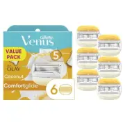 ComfortGlide Womens Razor Blade Refills, 6 Count, Infused with Olay Coconut S...