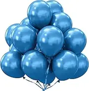 Balloons, 50 Pcs5 Inch Balloons 50PCS, Blue Metallic Balloons, Blue Round Balloon Arch