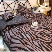 在飛比找蝦皮購物優惠-斑馬紋 豹紋 床包 雙人床包 床包組  床包四件組 網紅 i