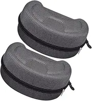 AKOOSY 2pcs Large Hard Shell Goggle Lens Case for Snow Sports Ski Goggles Storage Box Protective Sunglasses Organizer with Soft Padding Spacious Design for Safe Carrying