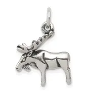 Sterling Silver Antiqued Moose Charm