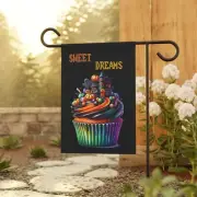 Halloween Cupcake Garden Banner, Fall Decor, Yard Sign, Sweet Dreams Home [...]