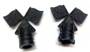 NOS Schwinn BLACK Stingray bicycle CHECKER Flag VALVE CAPS 1 pair
