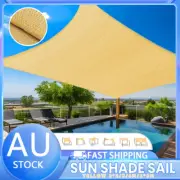 Rectangle Sun Shade Sail Shade Cloth Extra Heavy Duty 98% UV Block Yellow Shade