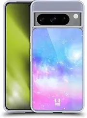 Head Case Designs Blue Pastel Galaxy Soft Gel Case Compatible with Google Pixel 8 Pro