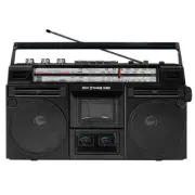 QFX J-240BT Retro Cassette USB Player/Recorder Boombox +Bluetooth +4-Band Radio