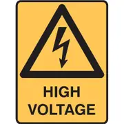 Warning Sign - High Voltage - 450 x 600mm