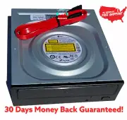 LG Internal SATA 24x DVD CD +/-R RW DL Disc Burner Re-Writer Drive w/Sata Cable.