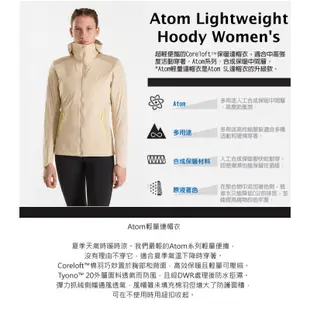 【ARCTERYX 始祖鳥】女款 輕量抗水耐磨纖維連帽保暖外套 Atom 防風夾克_幸福粉/火花橘_30788