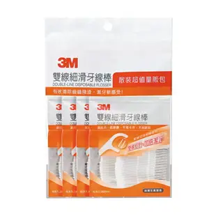 3M 雙線細滑牙線棒 散裝量販包 6入組 共768支