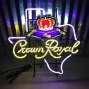 Crown Royal Whisky Texas Map 17"x14" Neon Sign Lamp Light Gift Show Wall Shop EM