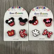 8pcs Mickey Mouse Shoe Charms Set For Crocs Decorations Minnie Mickey Mouse