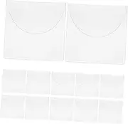HOUDERCO 50pcs Transparent Coin Sleeves Multipurpose Collectors Coin Bags Badges Jewelry Secure Closure Design Compact Lightweight Storage