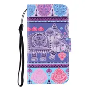 2Pcs Elephant Pattern Colored Drawing Horizontal Flip Leather Case for Galaxy S10e, with Holder & Card Slots & Wallet & Lanyard
