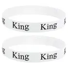 2 Pcs Bed Sheet Organizer Bands 325x38mm Storage Bands, White/Black (KING)