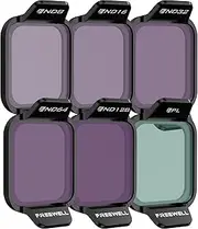 Freewell Standard Day ND Filter Kit for DJI Flip Drone ND8, ND16, ND32, ND64, ND128, PL Filter for Light Reduction, Improved Colours and Smooth Movement