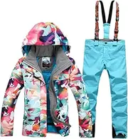 [Generic] Snowboarding Suit Sets For Womenoutdoor Sportsskiing Clothing Waterproof Winter Wearjackets And PantsCamo