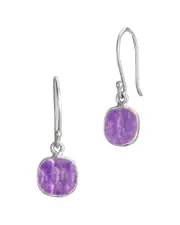 Savvy Cie Silver 3.00 ct. tw. Amethyst Earrings