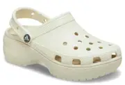 Crocs Unisex Classic Platform Clog W Sandals - Bone (US 9)