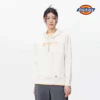 在飛比找momo購物網優惠-【Dickies】女款米白色純棉胸前Dickies漸層刺繡連