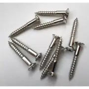 10 Screw Chrome 3,5 x 25mm for tailpiece TELECASTER Or Clip Belt Style Split