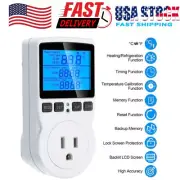 Digital Temperature Controller Thermostat Timer Outlet Plug Outlet Plug Heating