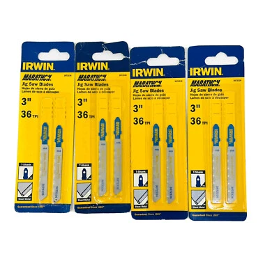 Irwin 3" 36TPI T-Shank Jigsaw Blades 3072336 For Sheet Metal / Thin Metal - 8 PK