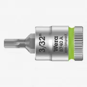 Wera 003381 8740 A 1/4" Drive Zyklop Hex-Plus Bit Socket, 3/32"