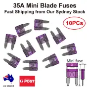 10-Pack 35A Mini Blade Fuses - Purple Car Truck Auto Fuses 35 Amp Fuse 10PCs AU