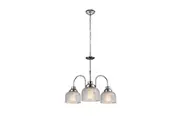 Niri Modern 3 Lights Hanging Chandelier Lamp Light Satin Chrome