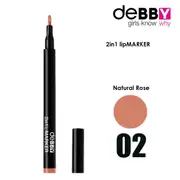 Debby 2 in 1 liquid lipstick in lip pen col.02