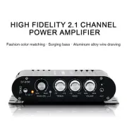 12V HiFi Audio Power Amplifier 2.1Channel Car Stereo Home Audio Amp Receiver