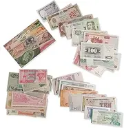 IMPACTO COLECCIONABLES World Banknotes - 50 Banknotes Different Foreign, Currency, Uncirculated, History Rare