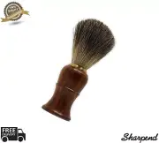 Luxury Brown Badger Hair Men Shaving Brush Wet Shave Removal Black Handle