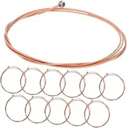 QUMIIRITY 12pcs Acoustic Guitar Strings Pack Steel Strings for Clear and Bright Sound and Easy to Install for All Guitar Kinds