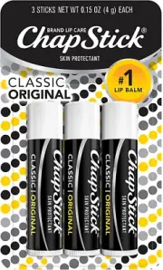 ChapStick Classic (3 Count) Original Flavor Skin Protectant Flavored Lip Balm...