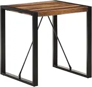 Acacia Wood Dining Table - 70x70 cm Kitchen Bistro, Small Room Table, Dinner, Breakfast - Comedor, Mesa & Tables