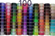PeavyTailor 100 Pcs/Colors Prewound Sewing Bobbins (40 Weight Polyester Thread)