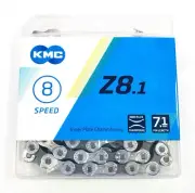 KMC Z8.1 1/2x3/32x116L 8speed 8spd Chain Silver Gray